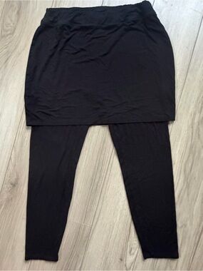 Eileen Fisher Black Skirted Leggings Women - Comfortable Everyday Wear Medium